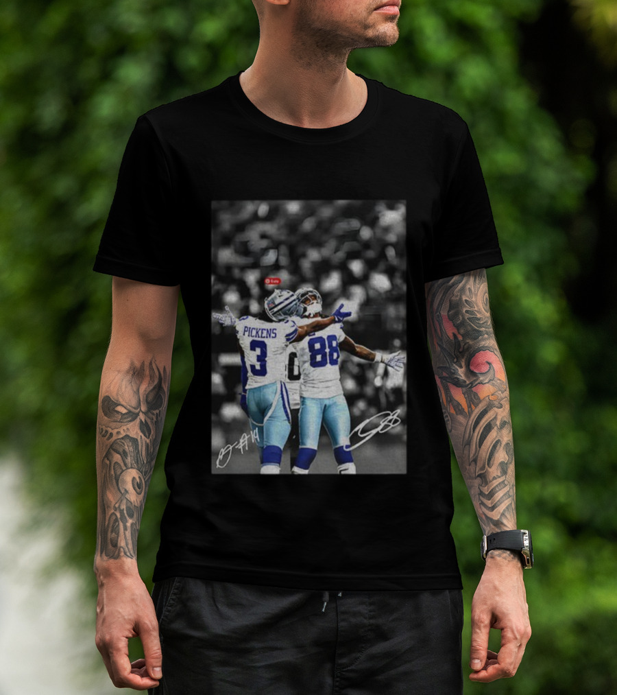 CeeDee Lamb George Pickens Dallas Cowboys NFL Football Signatures T-Shirt