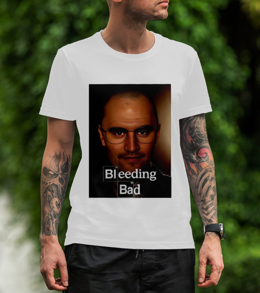 Bleeding Bad Bald Man With Glasses T-Shirt