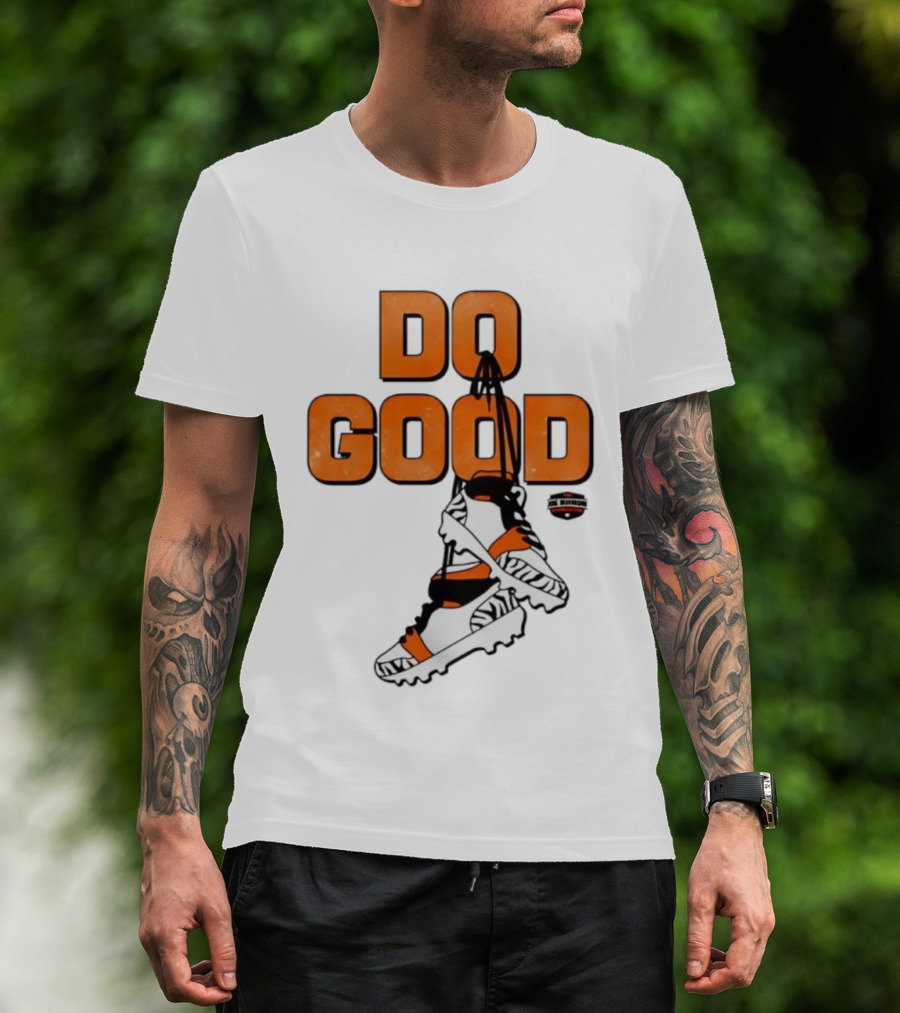 Do Good Football Cleats Cincinnati Orange Black Theme T-Shirt