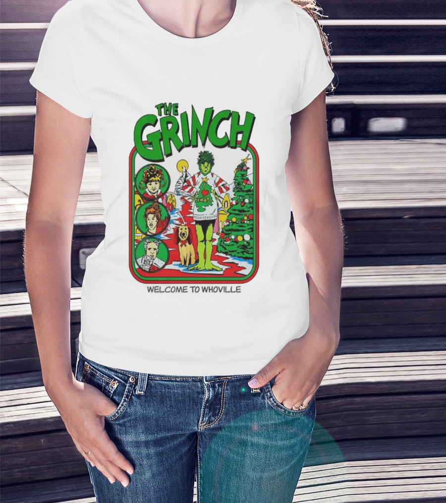 The Grinch I Love Xmas Ho Ho Ho Welcome To Whoville T-Shirt