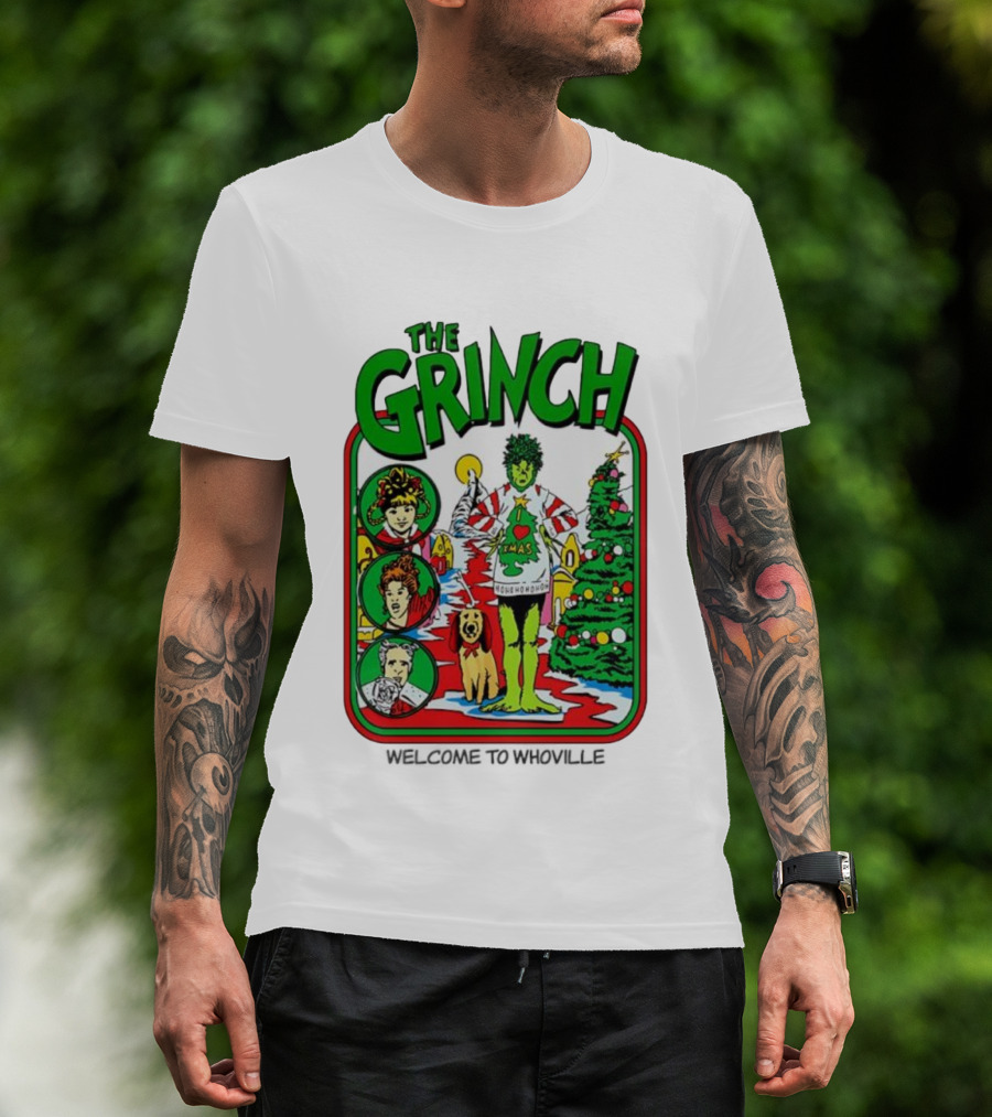 The Grinch I Love Xmas Ho Ho Ho Welcome To Whoville T-Shirt