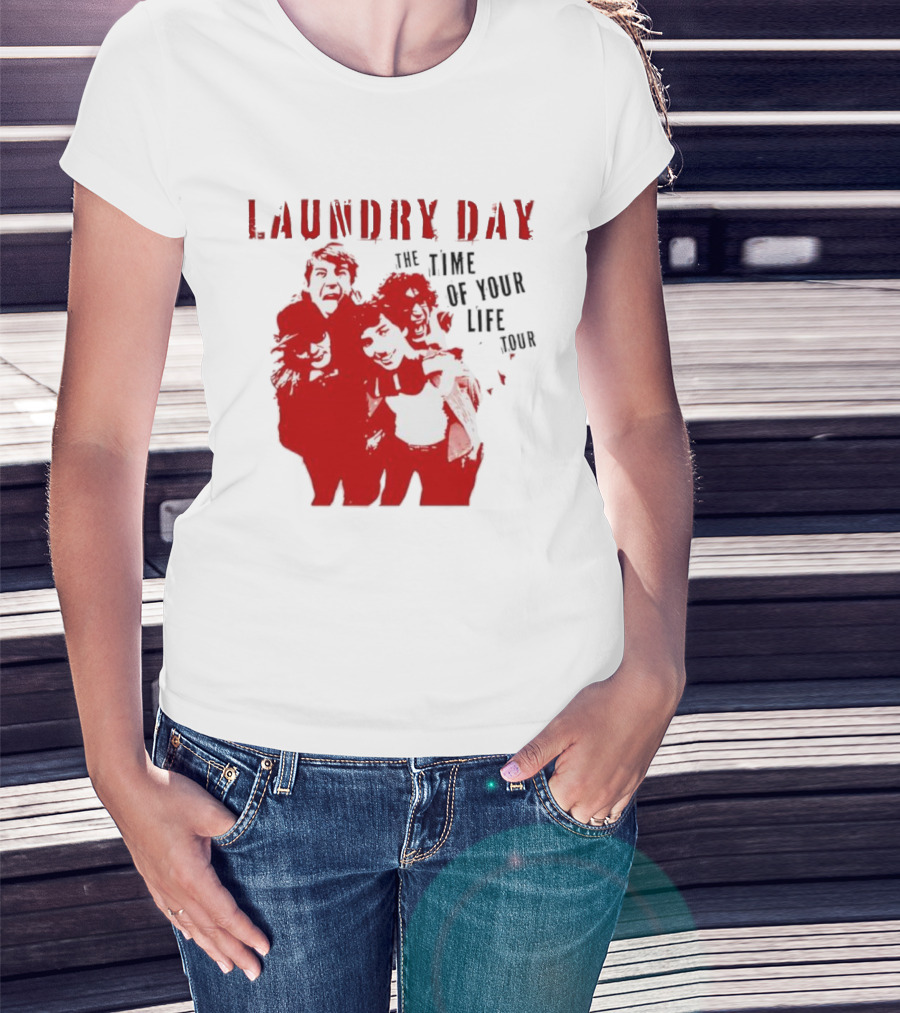 Laundry Day The Time Of Your Life Tour Group Red Silhouette T-Shirt