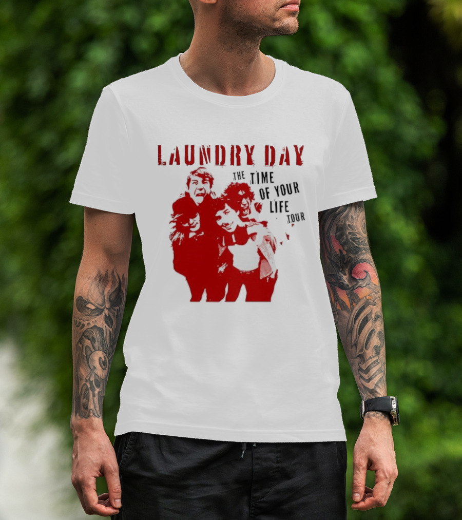 Laundry Day The Time Of Your Life Tour Group Red Silhouette T-Shirt