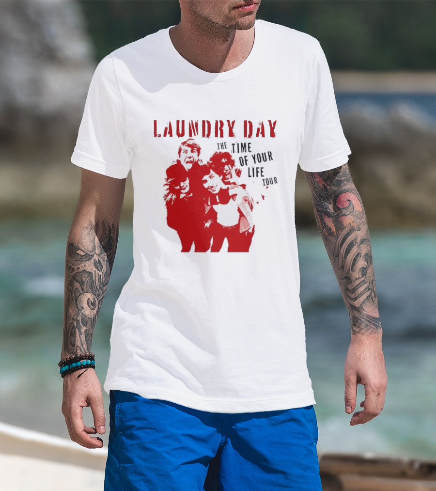 Laundry Day The Time Of Your Life Tour Group Red Silhouette T-Shirt