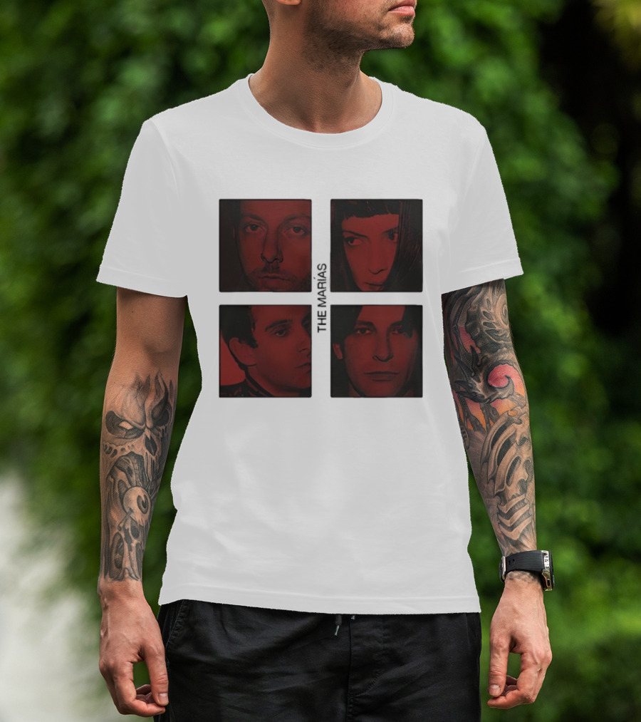 The Marías Band Tour 2025 Red Tone Portraits T-Shirt