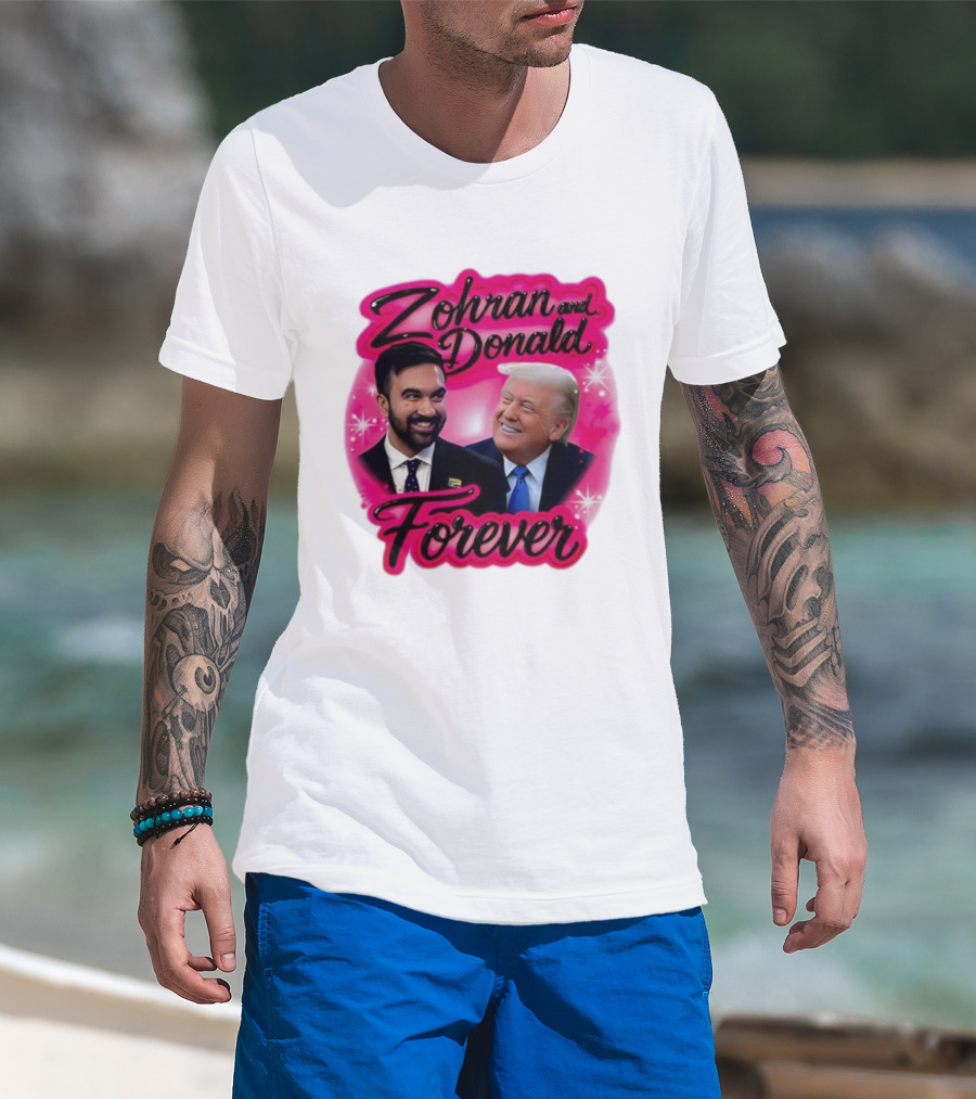 Zohran And Donald Airbrush Forever Funny Joke T-Shirt