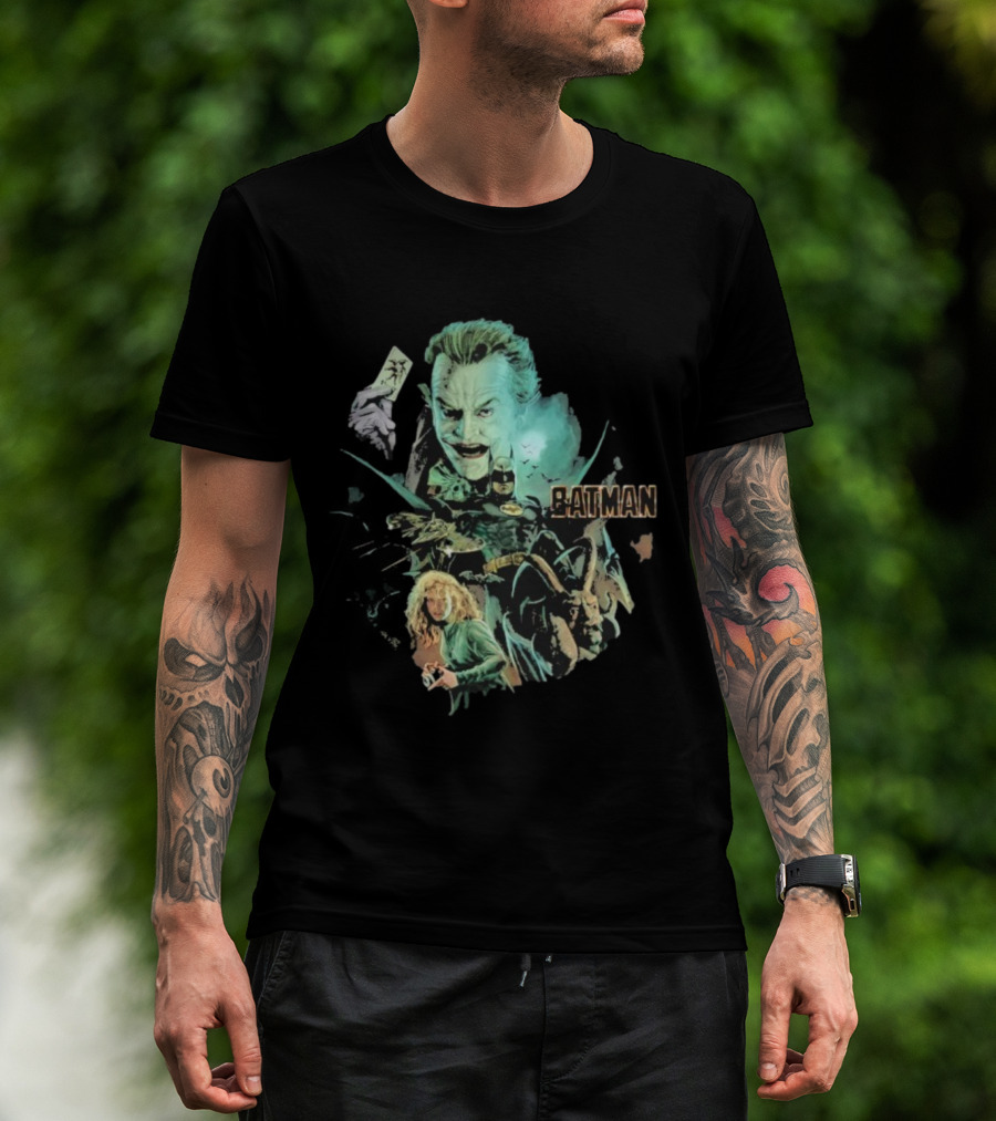 Batman Joker Dance With The Devil Playing Card Vintage Style T-Shirt