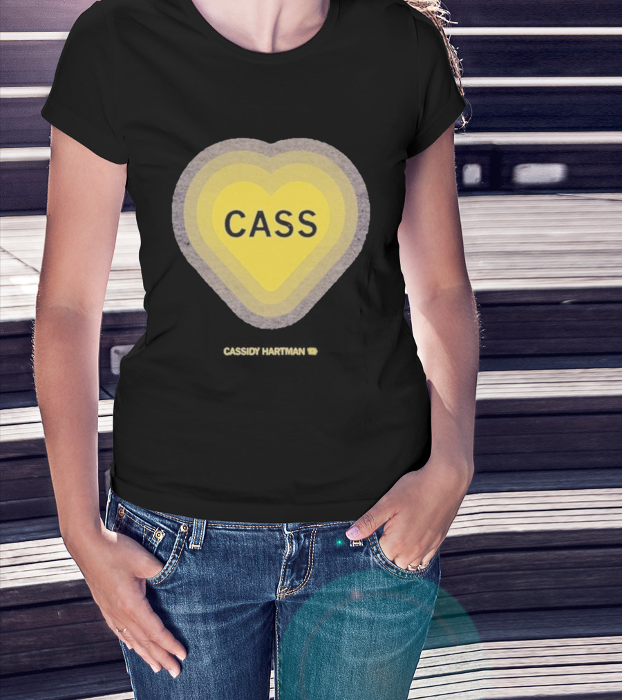 Cassidy Hartman Heartbeat Cass Heart Yellow Heart Pattern T-Shirt