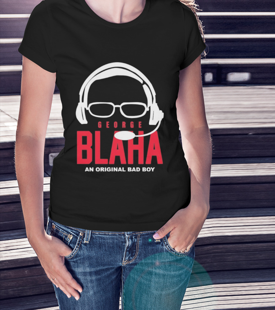 George Blaha Headset Glasses An Original Bad Boy Sports Writer T-Shirt