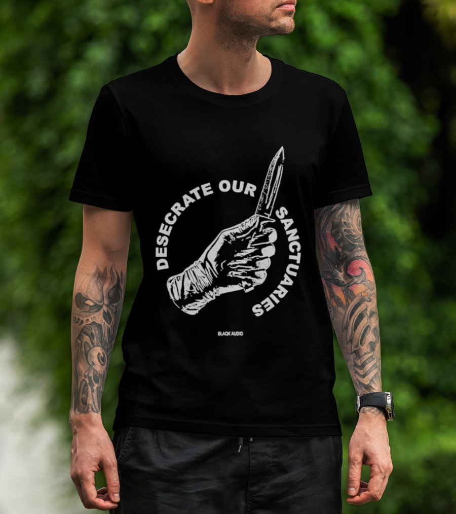 Desecrate Our Sanctuaries Knife Hand Blackened T-Shirt