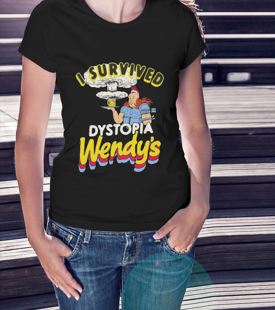 I Survived Dystopia Wendy’s Post-Apocalyptic Character Explosion T-Shirt