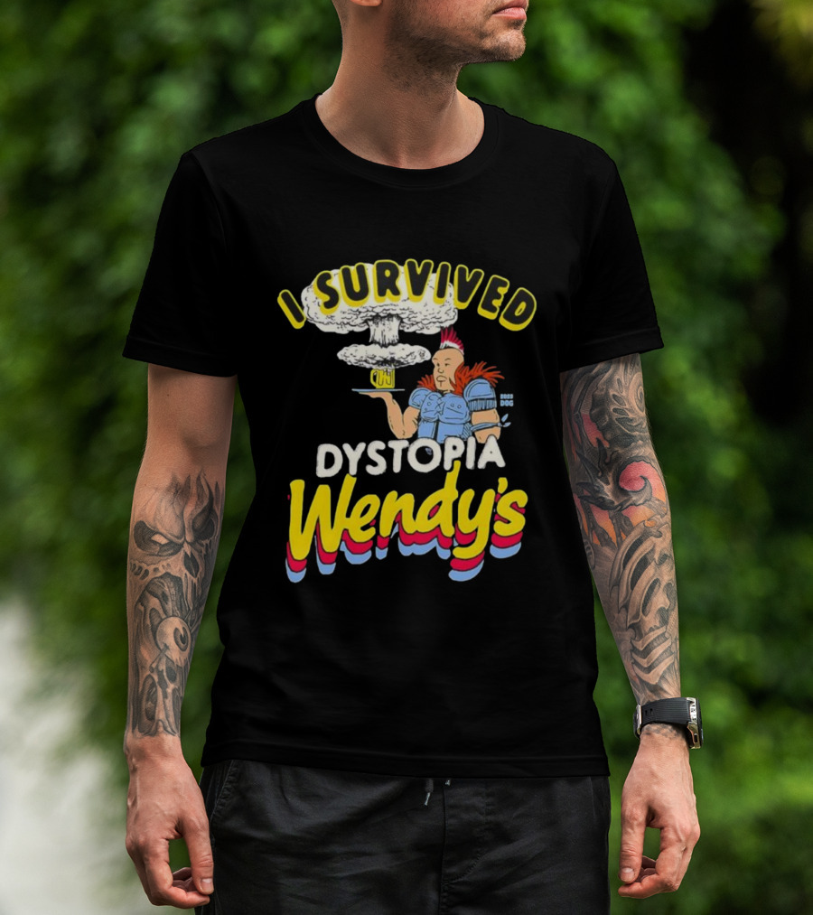 I Survived Dystopia Wendy’s Post-Apocalyptic Character Explosion T-Shirt