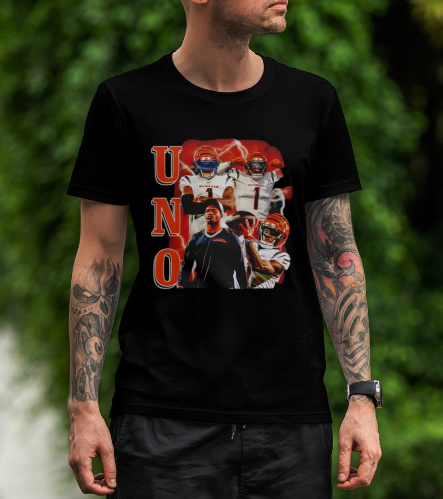 UNO Ja’Marr Chase Bengals Retro Vintage Style T-Shirt