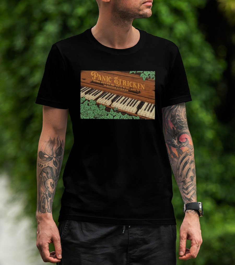 Panic Stricken December 12-14 2025 Austin TX Piano With Green Vines T-Shirt