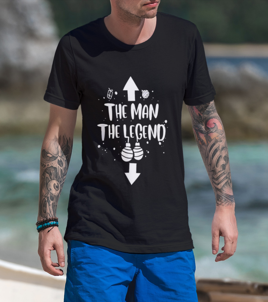 The Man The Legend Christmas Arrows Holiday Theme T-Shirt