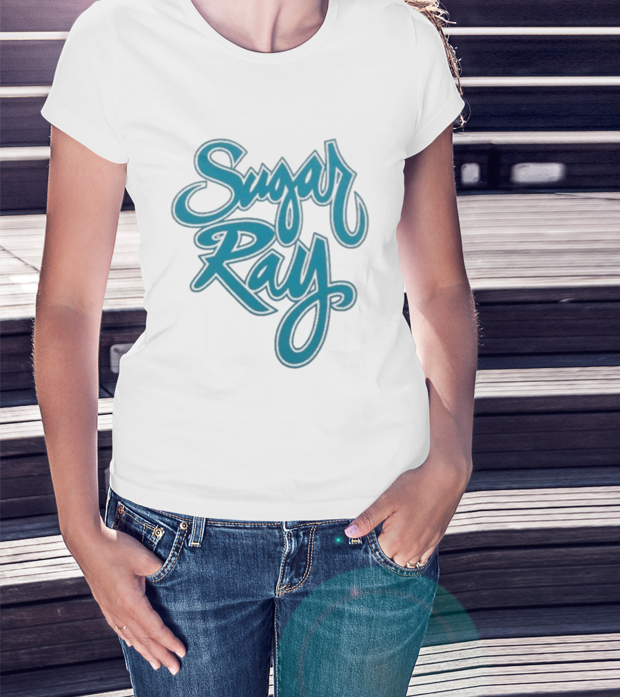 Sugar Ray Retro Blue Script Emblem T-Shirt