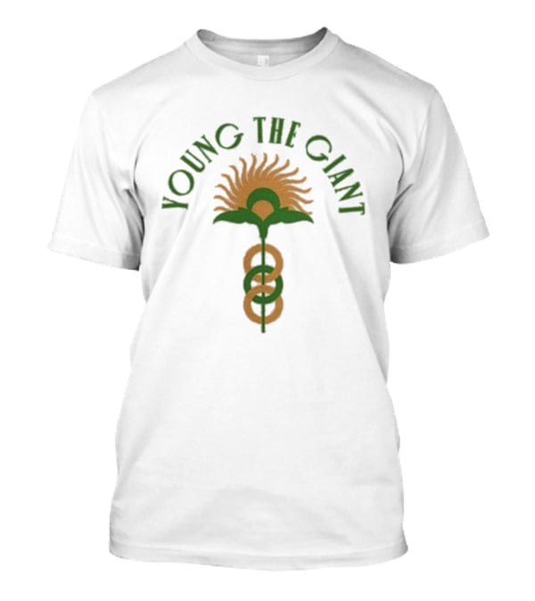 Young The Giant Sunflower Green And Orange Band Symbol T-Shirt