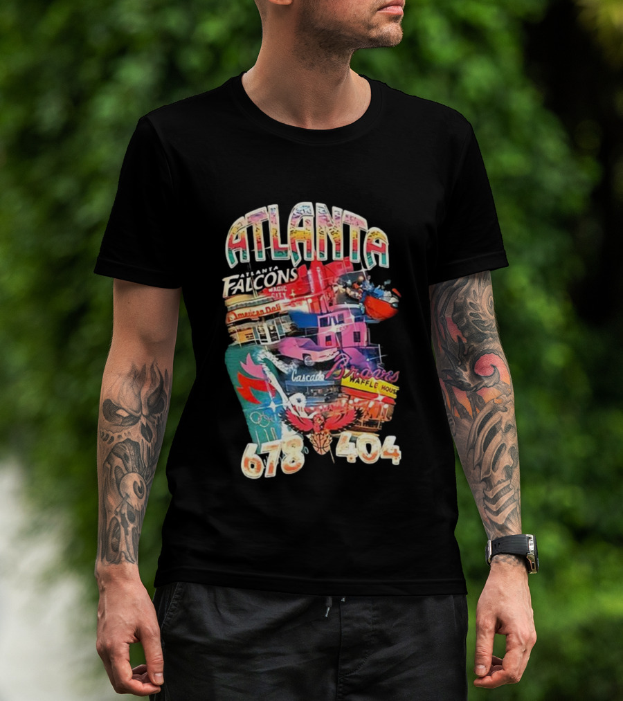 Atlanta Falcons Braves Cascade Waffle House 678 404 T-Shirt