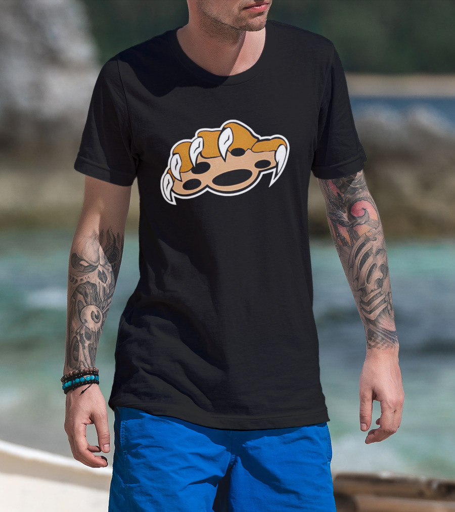 Cat Paw Swipe Claw Scratch Icon Graphic T-Shirt