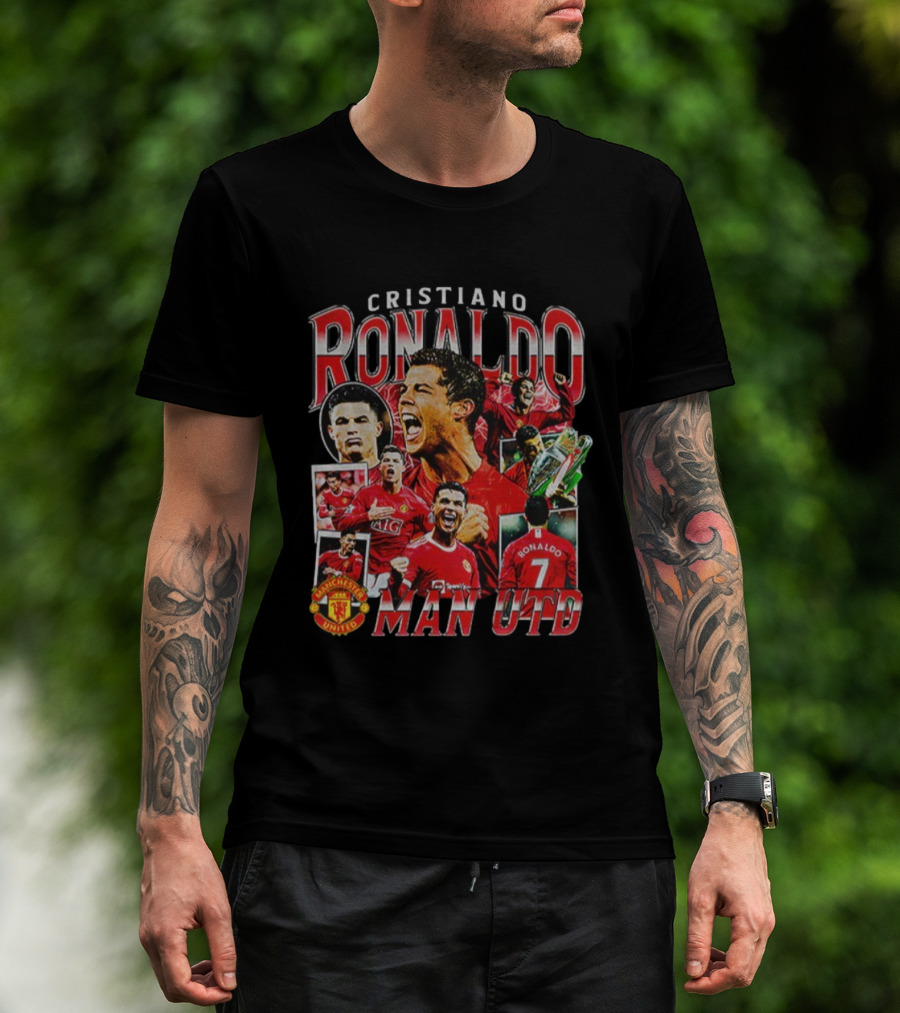 Cristiano Ronaldo Manchester United Man Utd Collage 2025 T-Shirt