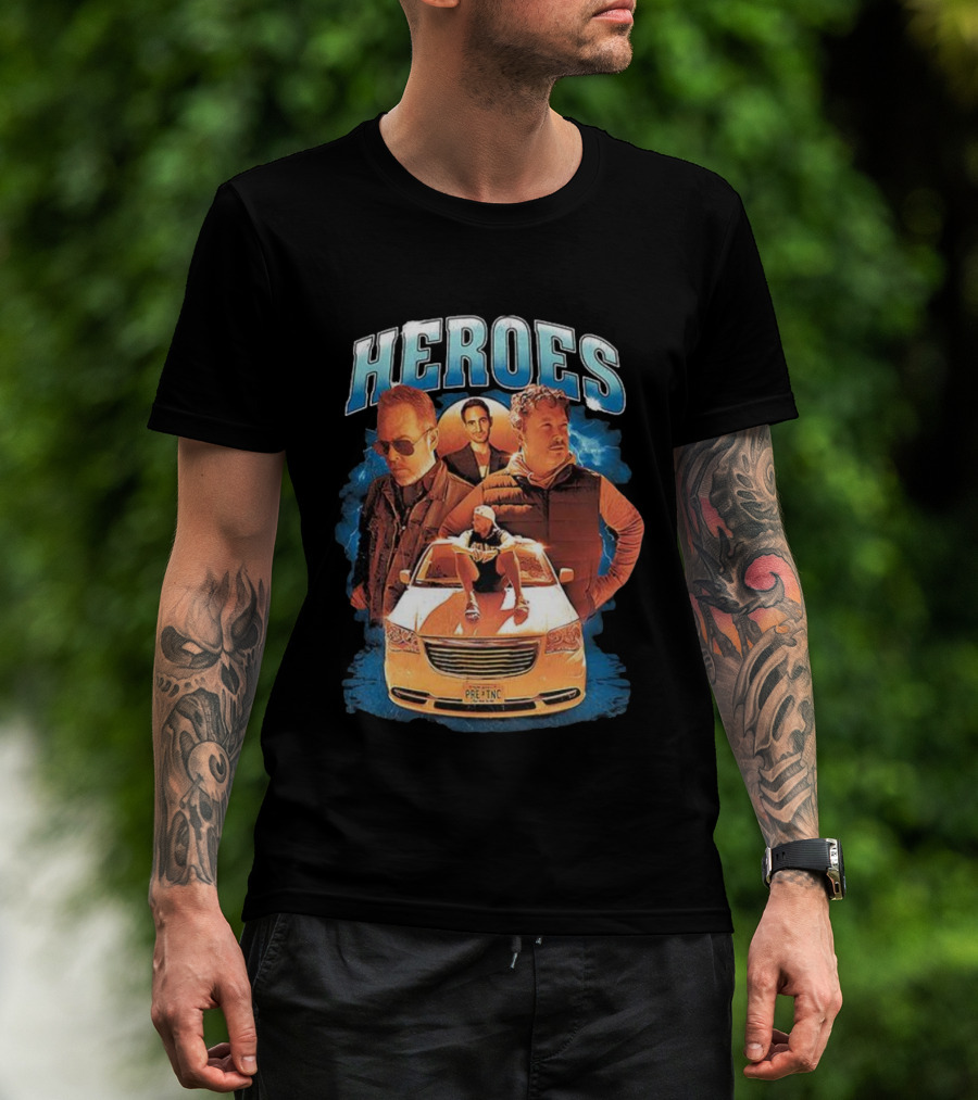 Heroes Pre-Inc Car Scene Trio T-Shirt