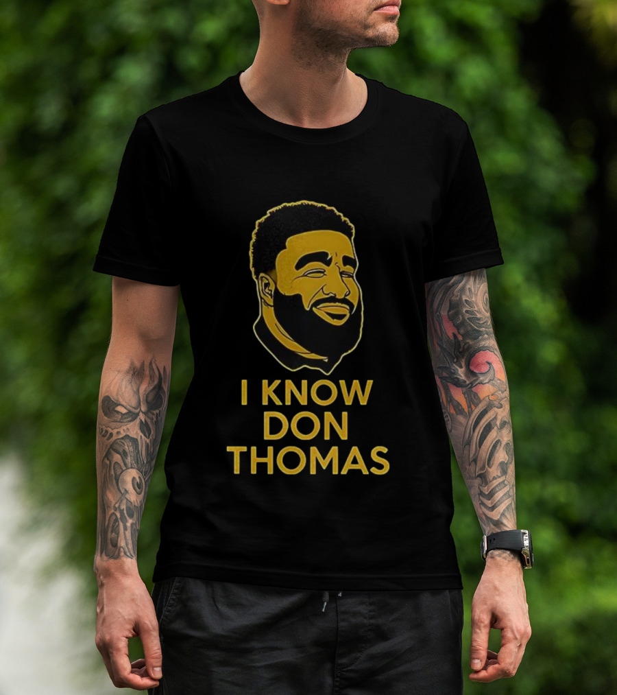 I Know Don Thomas Black And Yellow Portrait T-Shirt