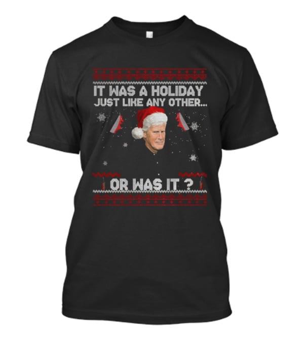 Keith Morrison True Crime Holiday Mystery Merry Xmas Santa Hat T-Shirt