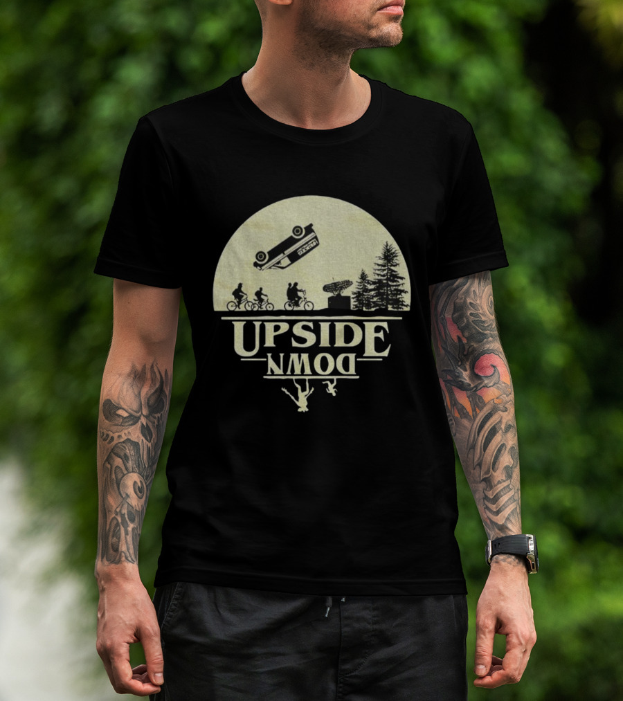 Stranger Things Upside Down Bicycle Adventure Mens Nerd Retro Vintage Style T-Shirt