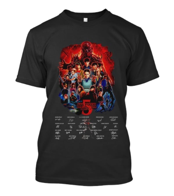 Stranger Things Season 4 Thank You For The Memories Signatures T-Shirt