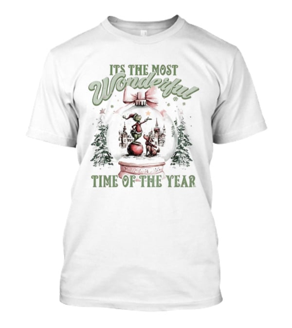 Grinchmas Snow Globe It's The Most Wonderful Time Of The Year T-Shirt