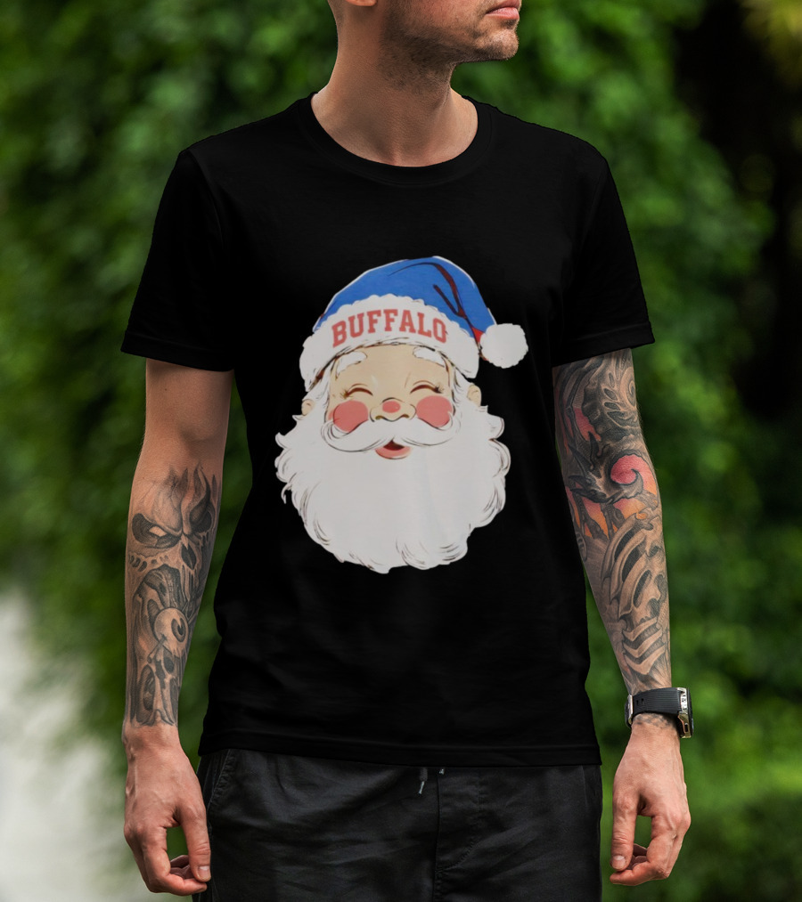 Buffalo Bills Merry Christmas Santa 2025 T-Shirt