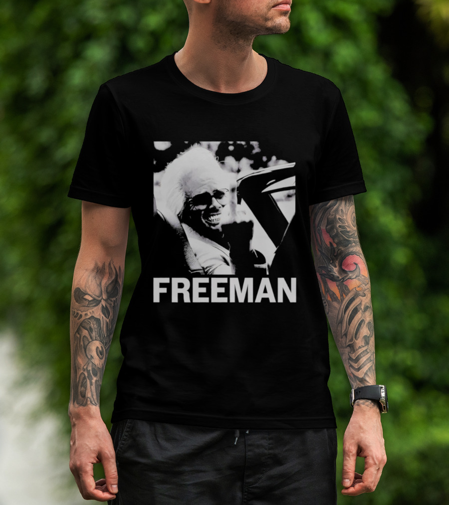 FREEMAN Smiling Iconic Black And White Face T-Shirt