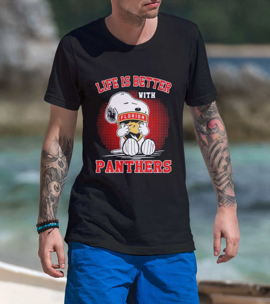 Snoopy Life Is Better With Florida Panthers T-Shirt