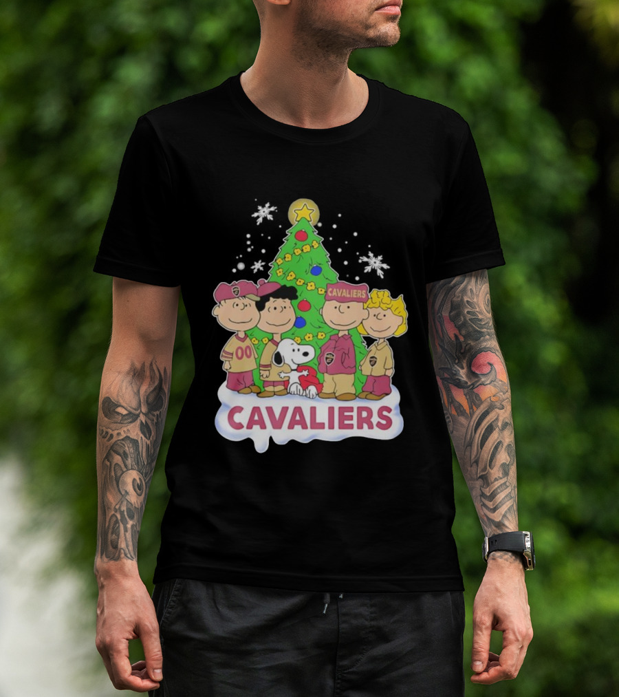 Peanuts Cavaliers Christmas Tree Snoopy And Friends T-Shirt