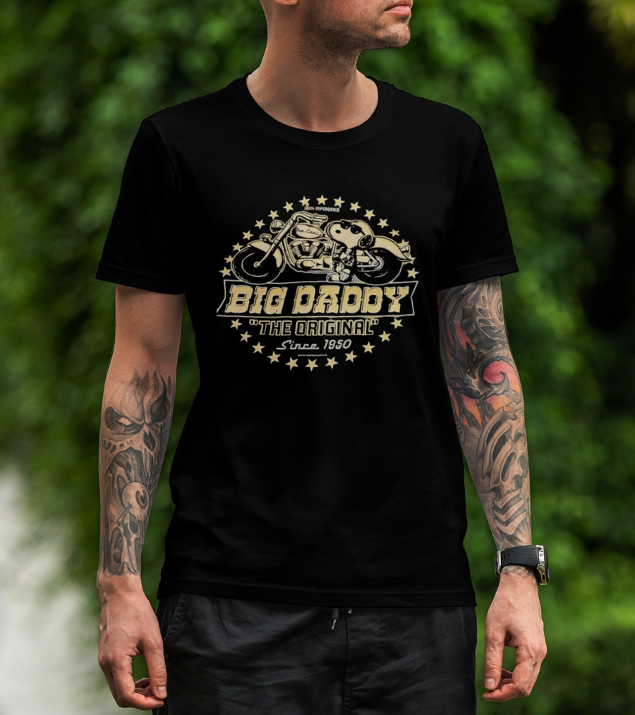 Snoopy Big Daddy The Original Motorcycle Since 1950 T-Shirt