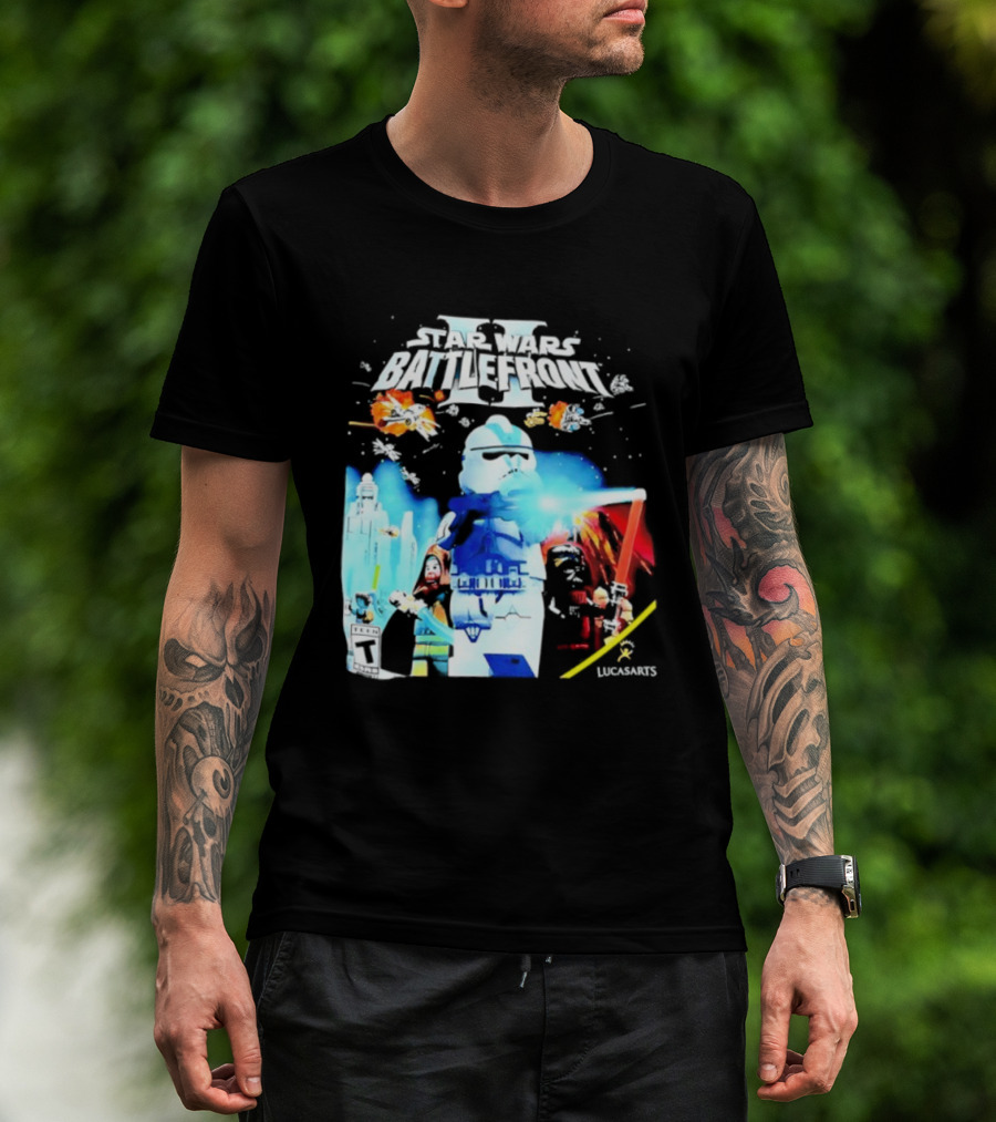 LEGO Star Wars Battlefront II Trooper And Lightsaber Duel Scene T-Shirt