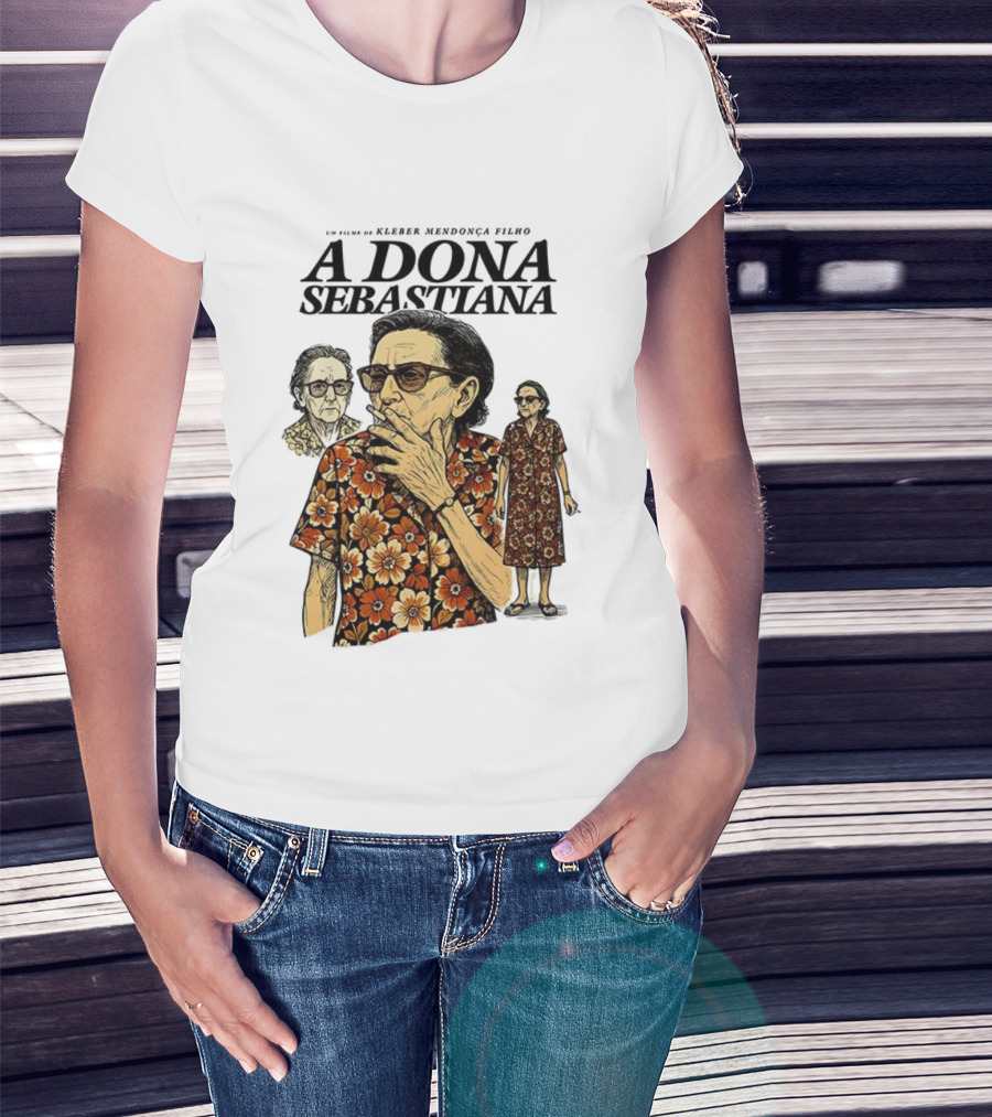 Dona Sebastiana Kleber Mendonça Filho Film Floral Attire T-Shirt