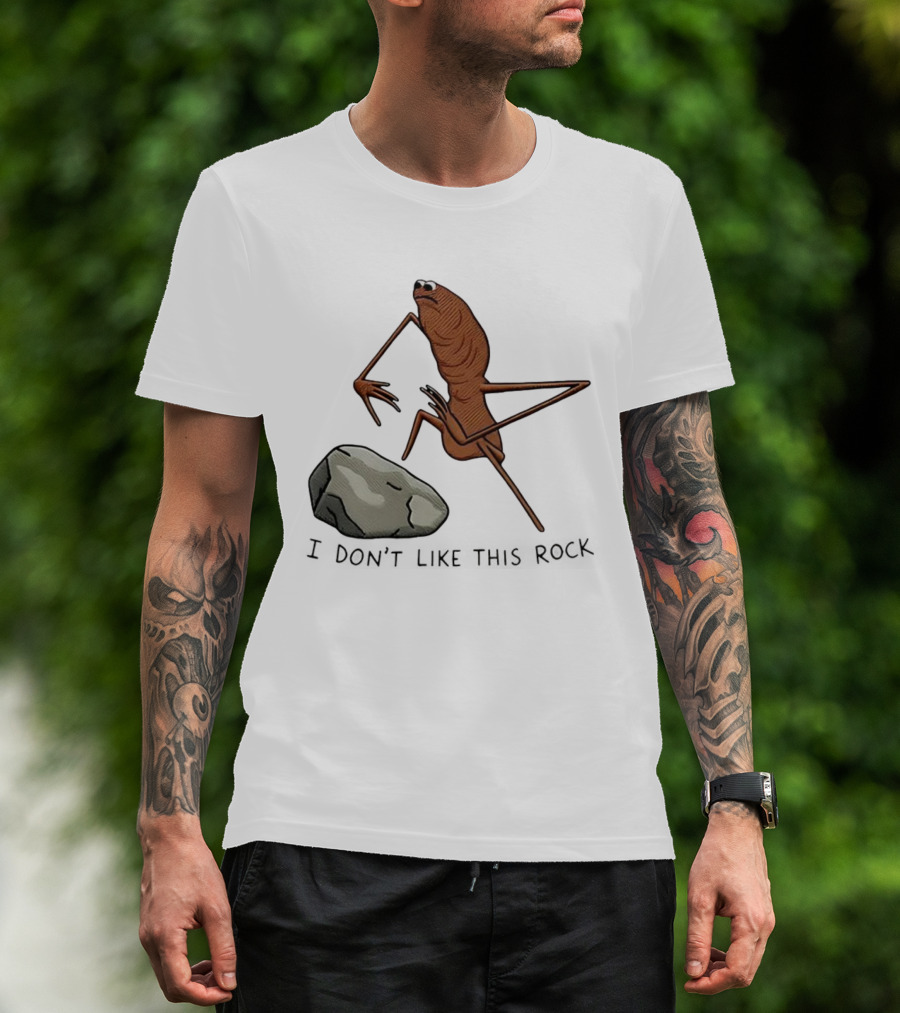 Marcus The Worm I Don’t Like This Rock Cartoon Bug Creature T-Shirt