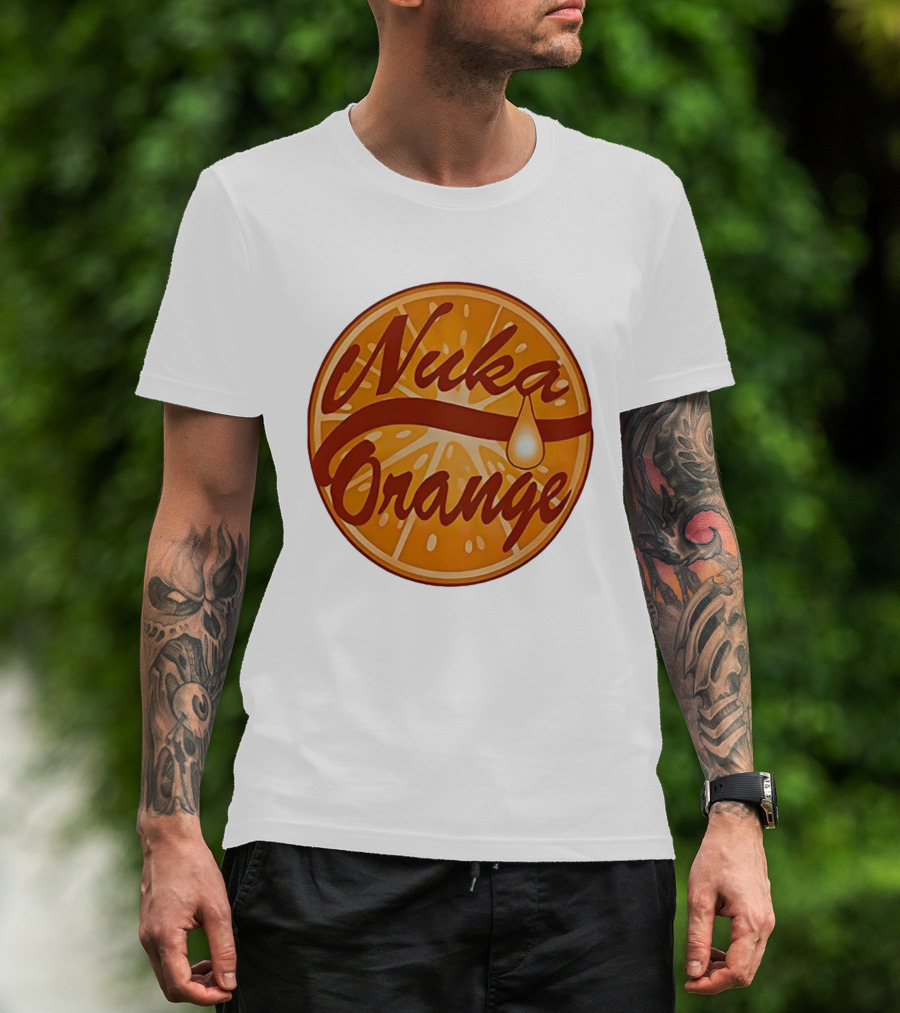 Nuka Orange Vintage Juice Cap Fallout Style Retro Design T-Shirt