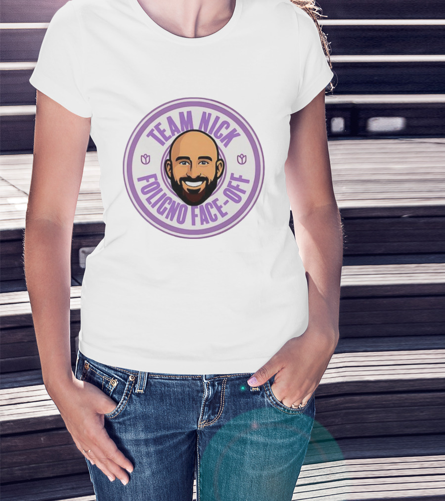 Team Nick Foligno Face-Off Circle Badge T-Shirt