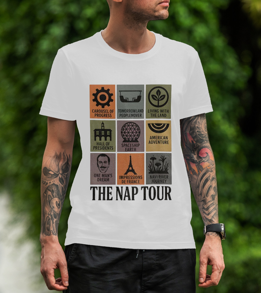 The Nap Tour Disney World Carousel Of Progress Tomorrowland People Mover Living With The Land T-Shirt