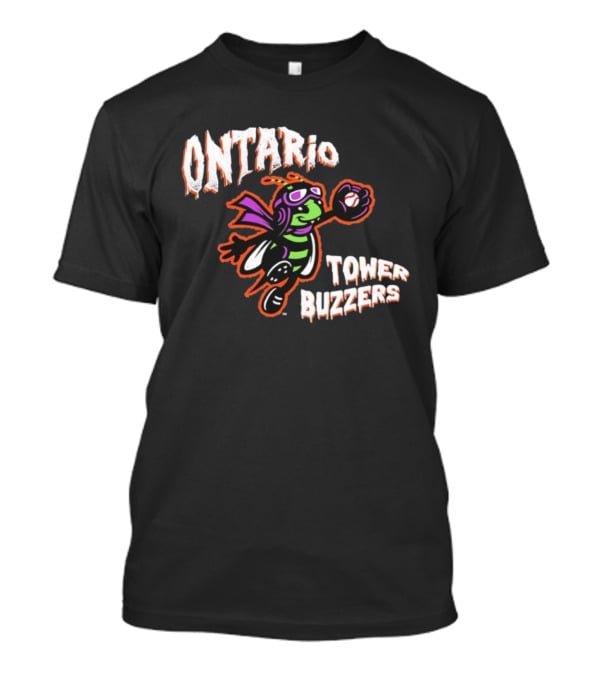 Ontario Tower Buzzers Halloween Mascot Baseball Insect T-Shirt