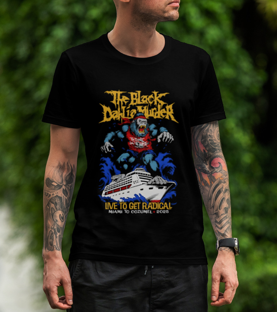 The Black Dahlia Murder Live To Get Radical 2008 Miami To Cozumel Sea Monster T-Shirt
