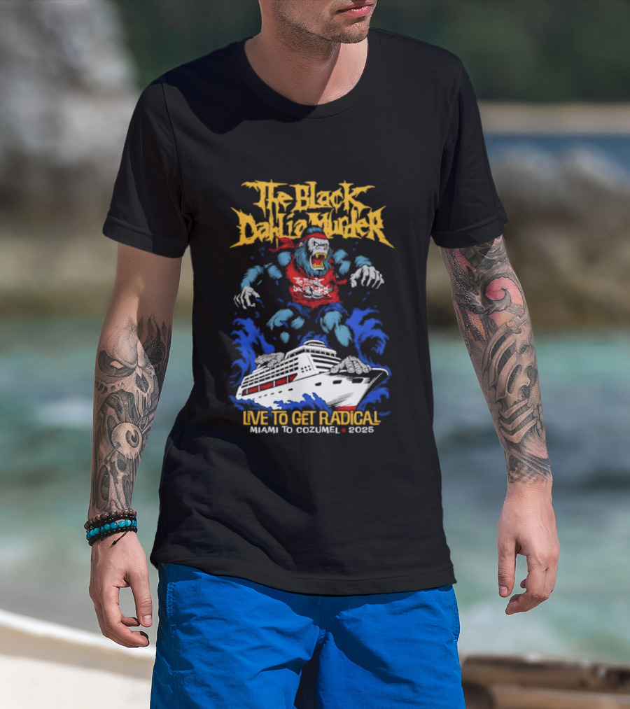 The Black Dahlia Murder Live To Get Radical 2008 Miami To Cozumel Sea Monster T-Shirt