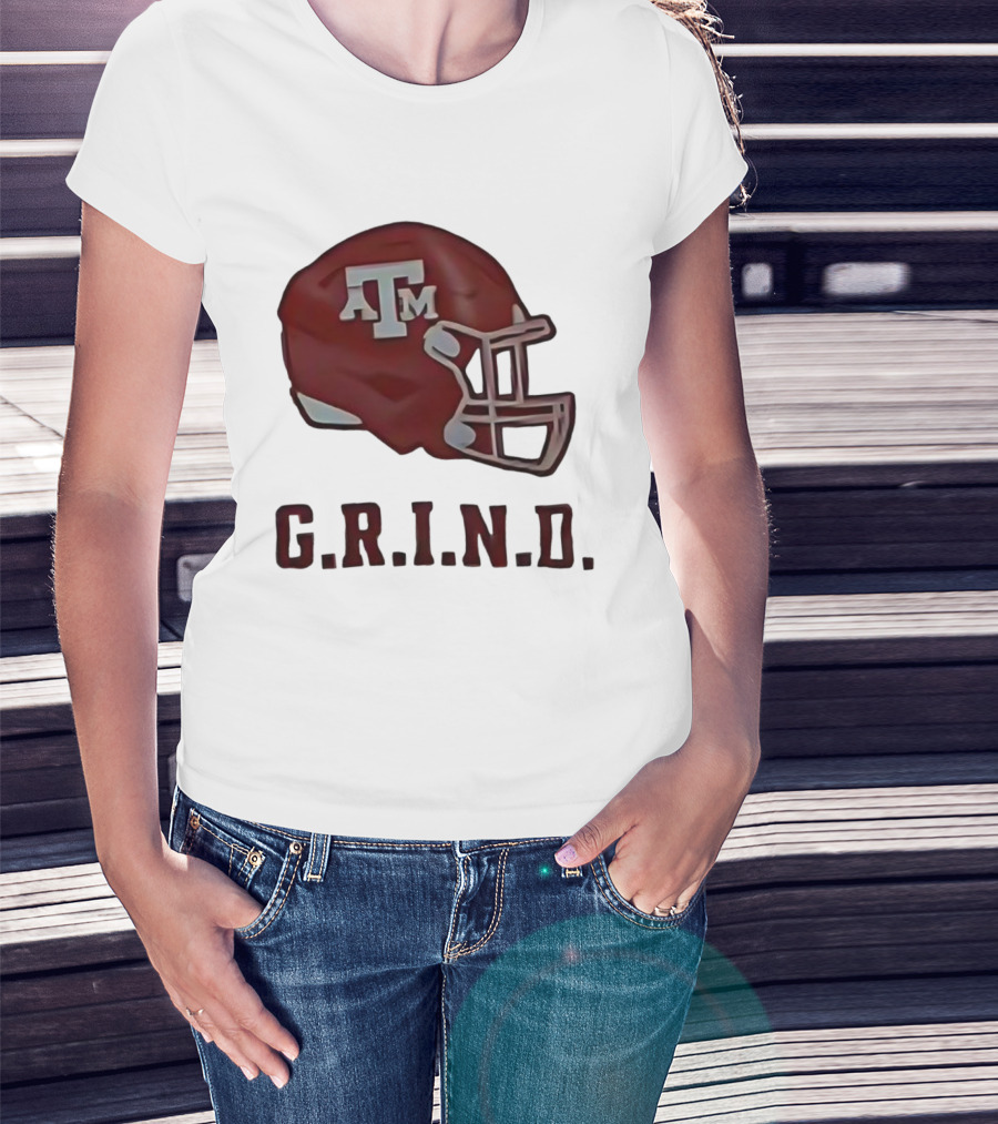 Texas A&M Aggies Football Helmet GRIND T-Shirt