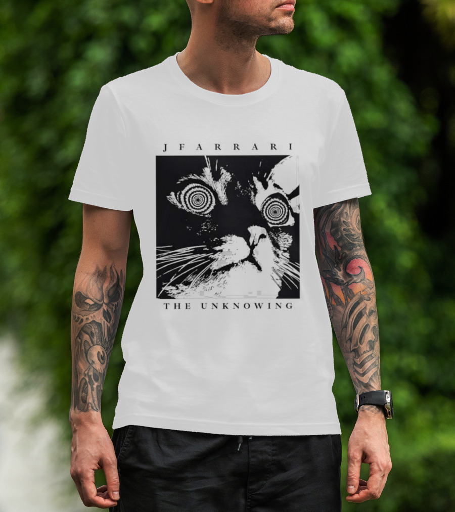 Jfarrari The Unknowing Cat Hypnotic Stare T-Shirt