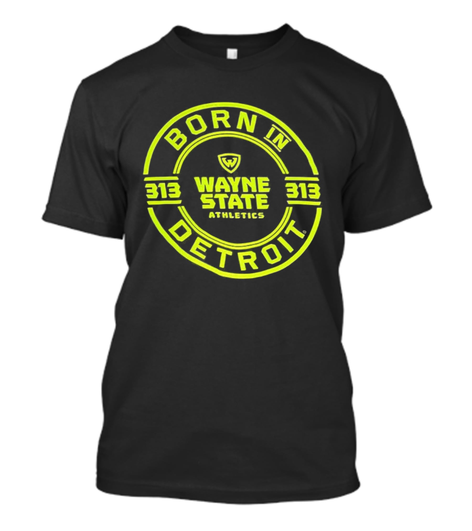 Born In Detroit Wayne State Athletics 313 T-Shirt