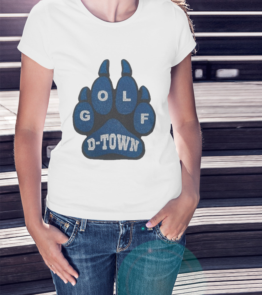 Detroit Lions Golf Wang D-Town Blue Foam Paw T-Shirt