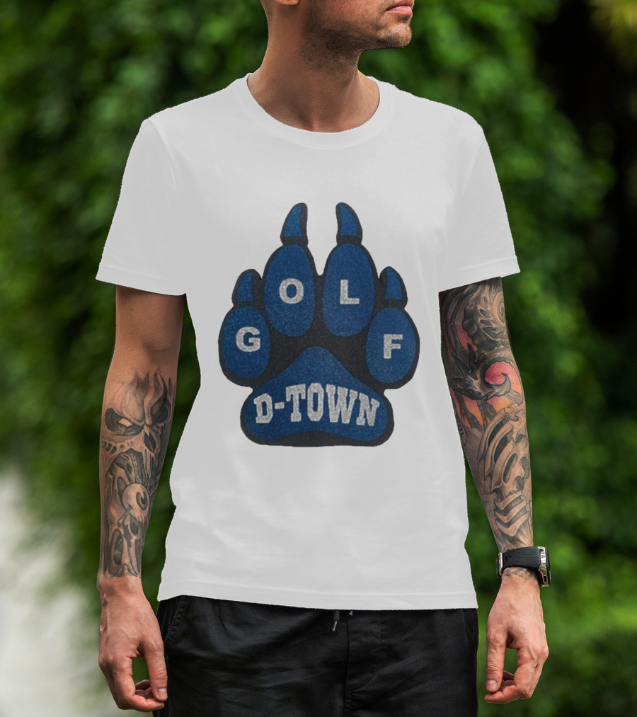 Detroit Lions Golf Wang D-Town Blue Foam Paw T-Shirt