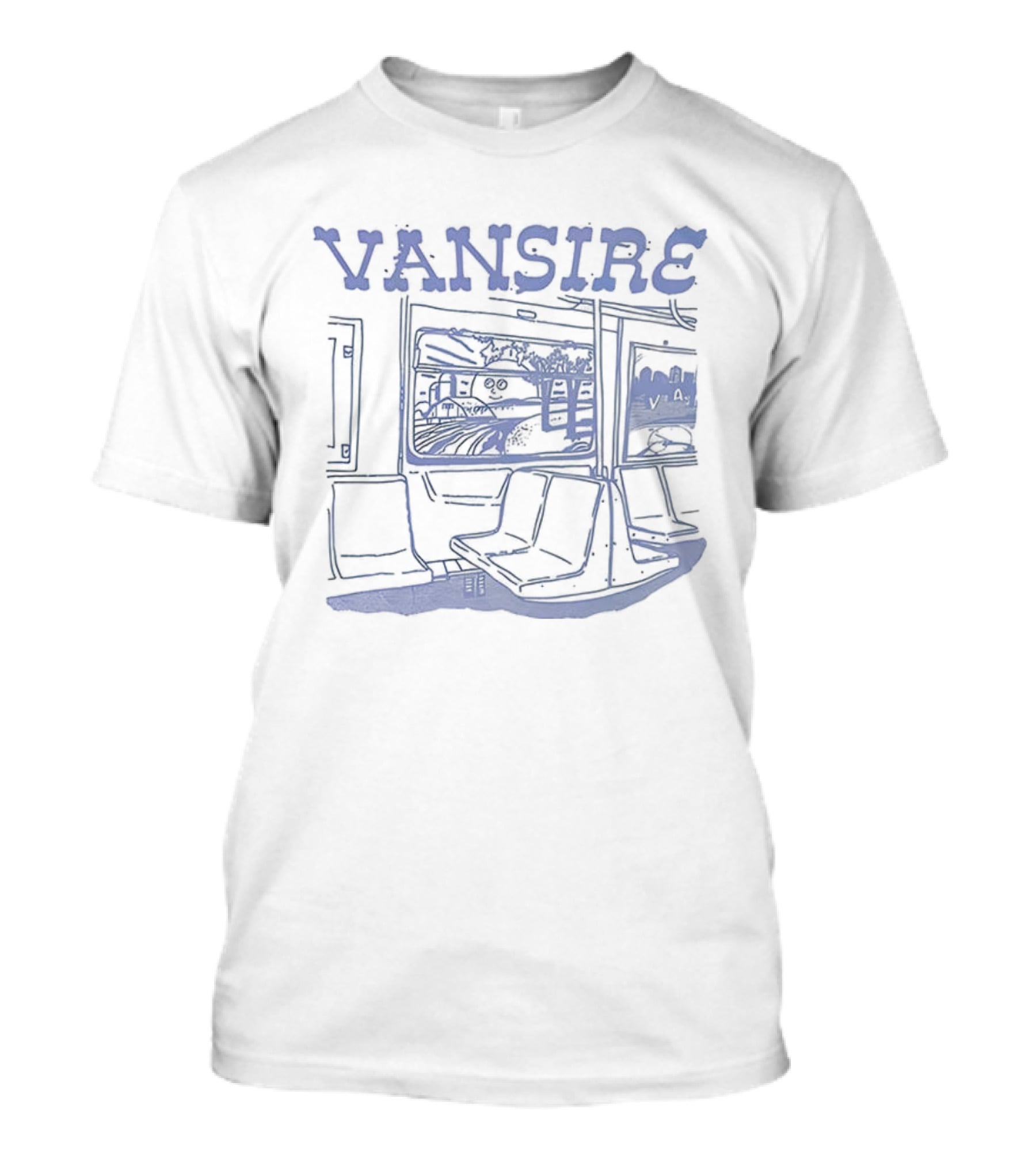 Vansire Subway Train Sketch T-Shirt